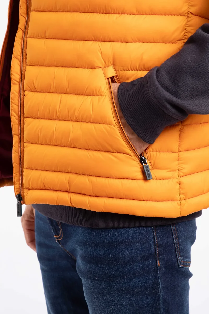 Weird Fish Langtree Men's Padded Gilet - Desert Sunset