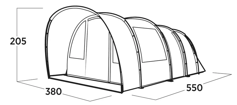 Easy Camp Skarvan 6 Poled 3 Bedroom Tent
