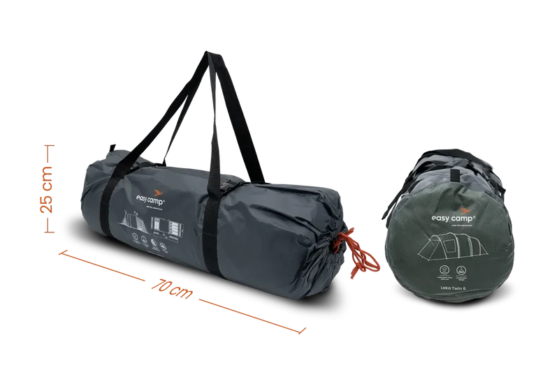 Easy Camp Leka Twin 6 Pole Tent Green 6 Person