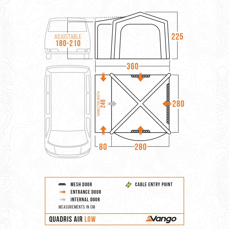 Vango Quadris Air Low Driveaway Awning
