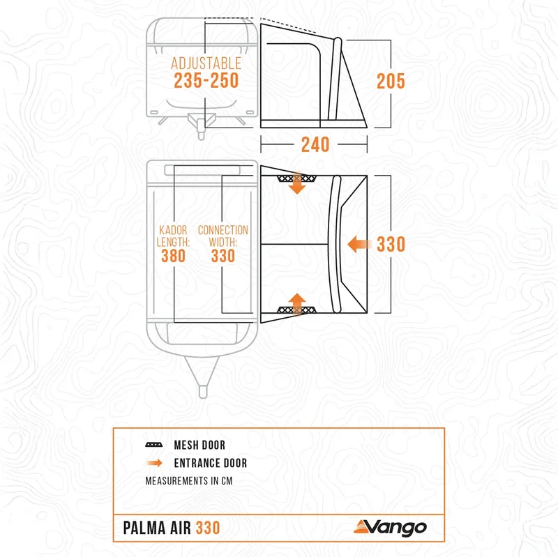 Vango Palma Air 330 AirBeam Porch Awning