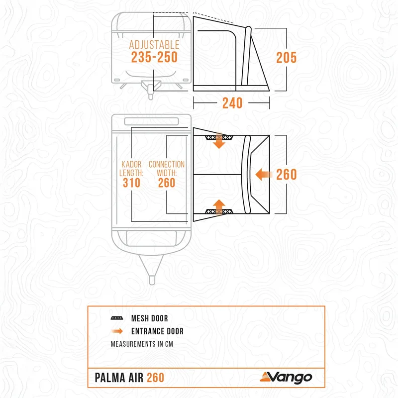 Vango Palma Air 260 AirBeam Porch Awning