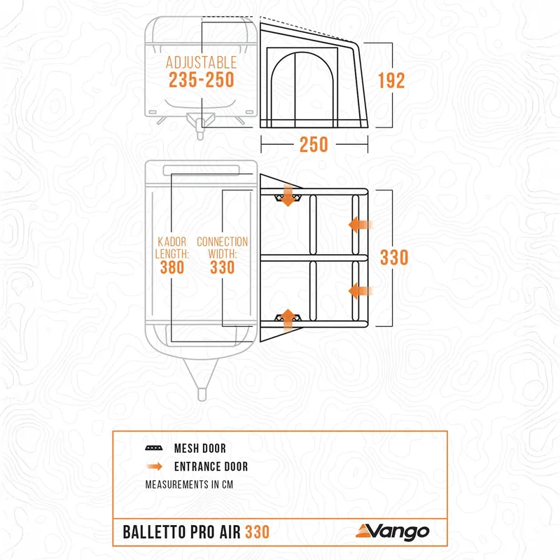 Vango Balletto Pro Air 330 Caravan & Motorhome Awning