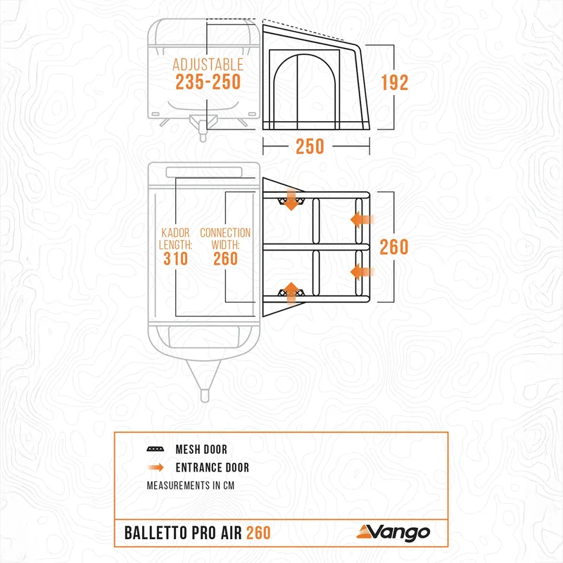 Vango Balletto Pro Air 260 Caravan & Motorhome Awning