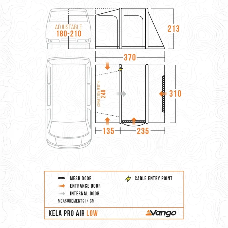 Vango Kela Pro Air Low Drive Away Awning (180-210cm Height)
