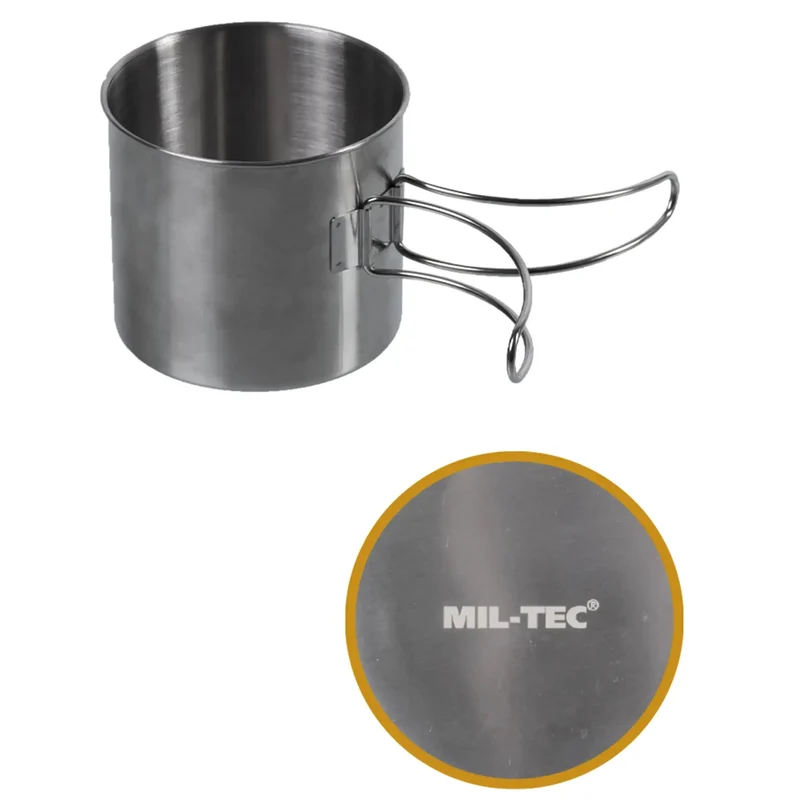 Trinkbecher Edelstahl Drahtgriffe 600 ml