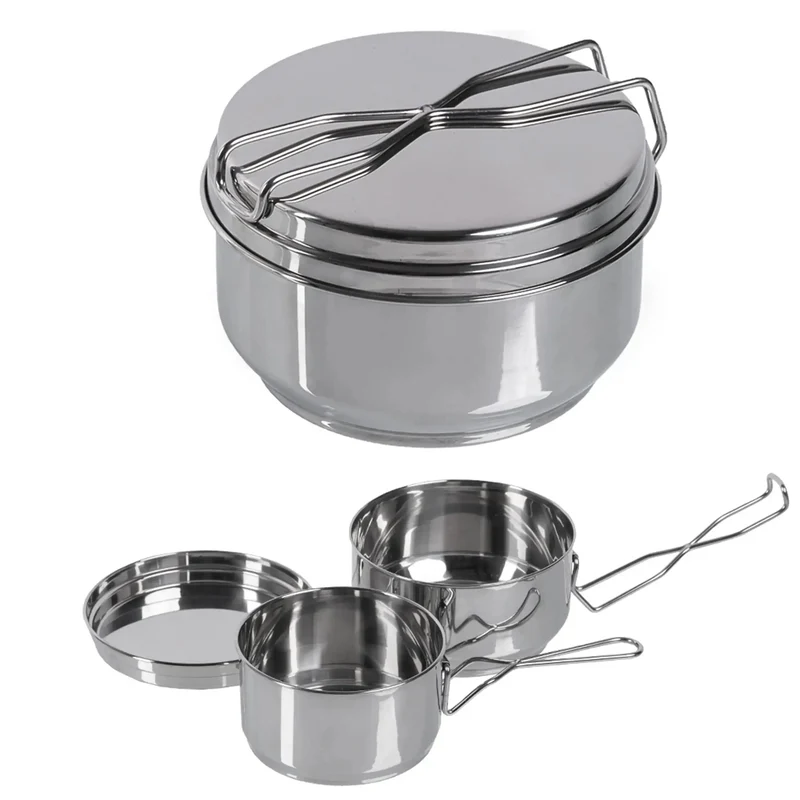 Tschechisches Kochgeschirr Edelstahl 2er Set