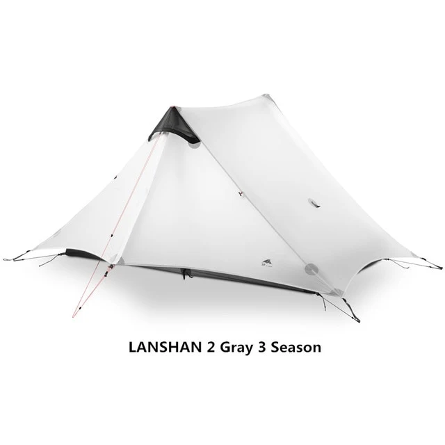 LanShan 2 3F UL GEAR 2 Person 4 Season Professional 15D Silicon Nylon Rodless Tent