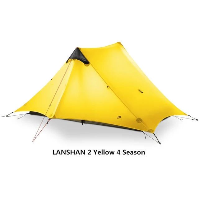 LanShan 2 3F UL GEAR 2 Person 4 Season Professional 15D Silicon Nylon Rodless Tent