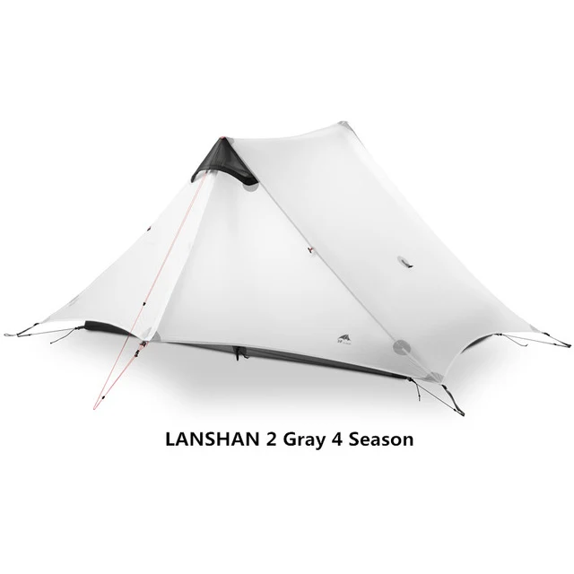 LanShan 2 3F UL GEAR 2 Person 4 Season Professional 15D Silicon Nylon Rodless Tent