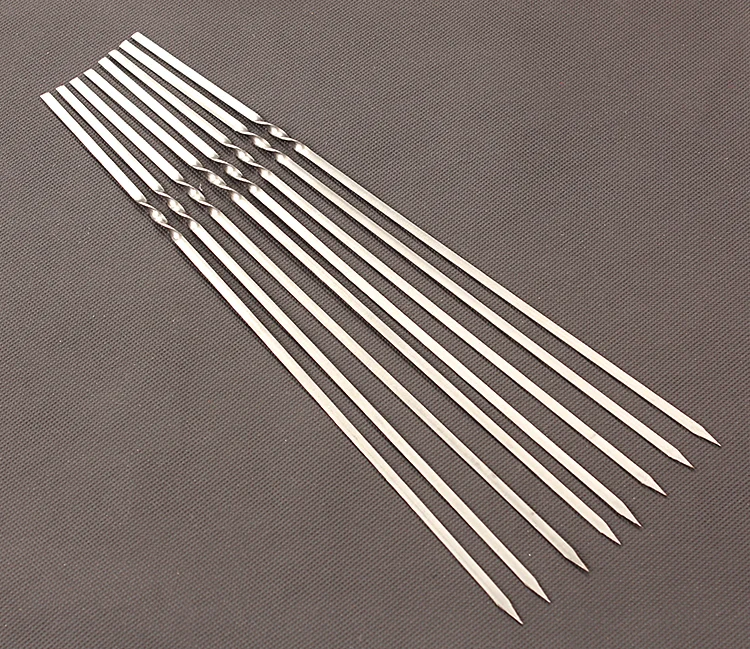 15pcs Stainless Steel Barbecue Skewers
