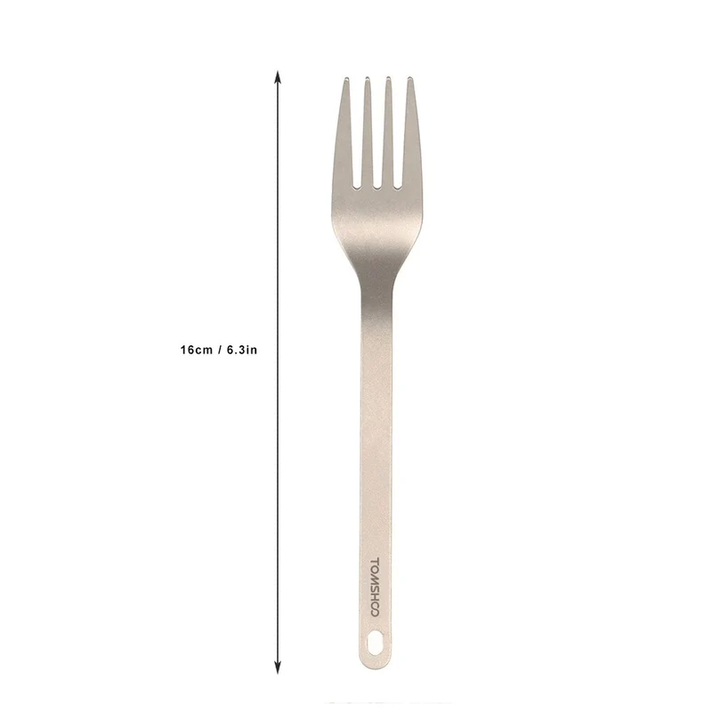 Titanium Spoon and Fork Tableware Set with Storage Sack