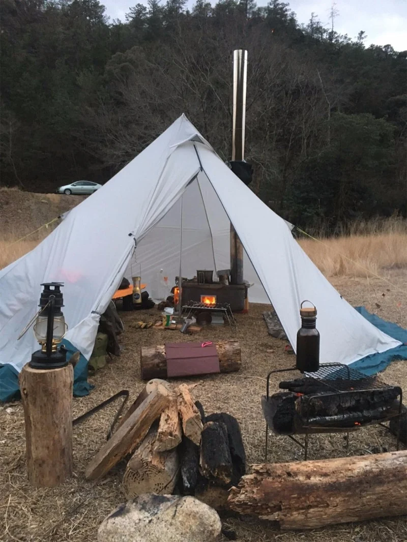 3-4 Person Ultralight 20D Rod less Pyramid Tent
