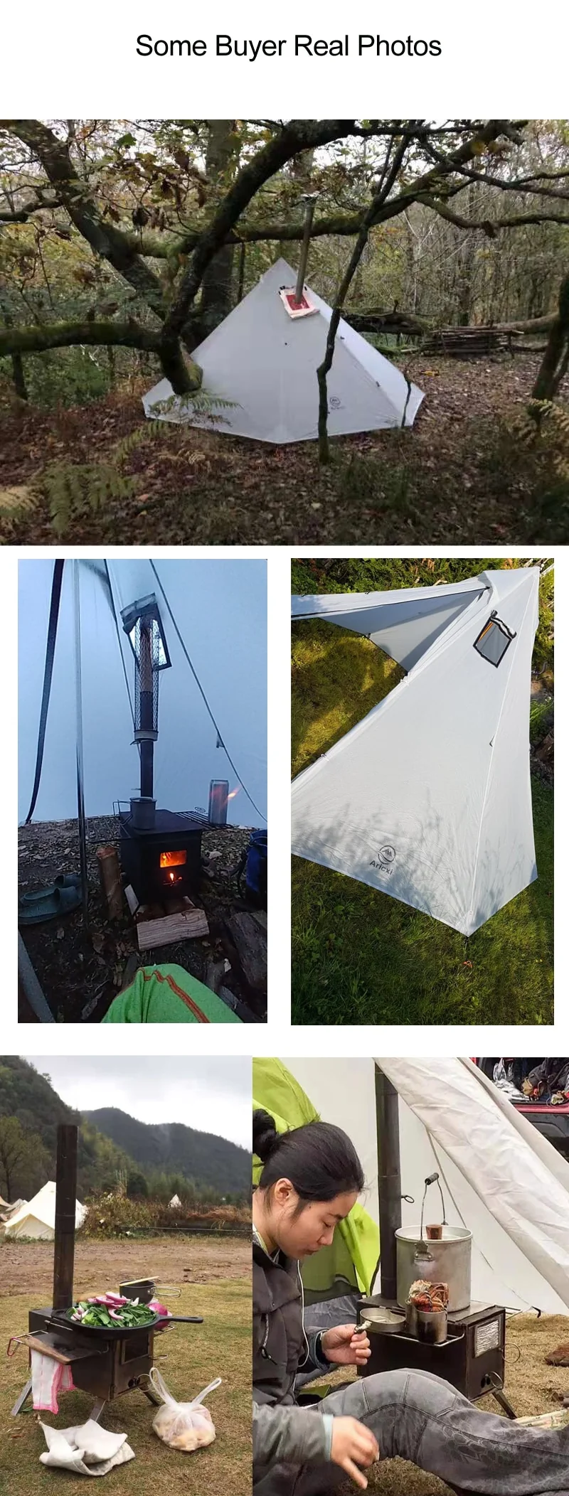 3-4 Person Ultralight 20D Rod less Pyramid Tent