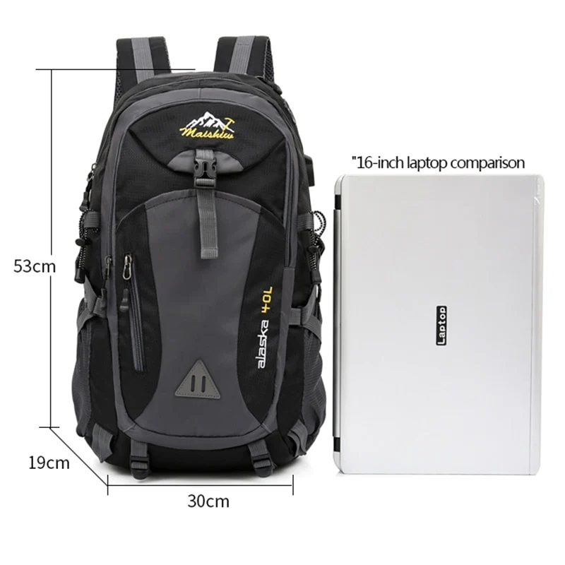 40L Unisex Waterproof Backpack