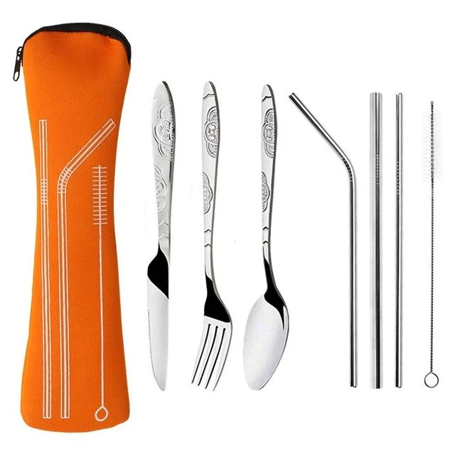 3/8Pcs/Set Stainless Steel Fork Spoon Cutlery Set