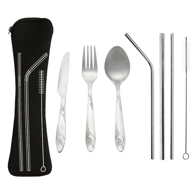 3/8Pcs/Set Stainless Steel Fork Spoon Cutlery Set