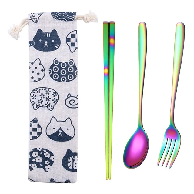 3/8Pcs/Set Stainless Steel Fork Spoon Cutlery Set