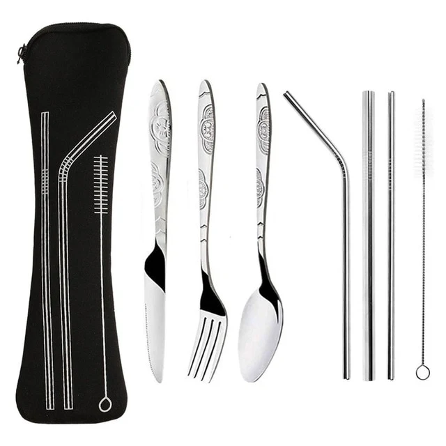 3/8Pcs/Set Stainless Steel Fork Spoon Cutlery Set