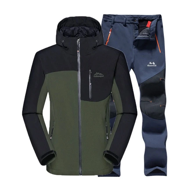 Men's Winter Waterproof Fleece Jackets and Pants
