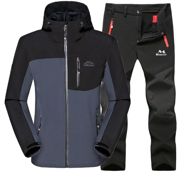 Men's Winter Waterproof Fleece Jackets and Pants