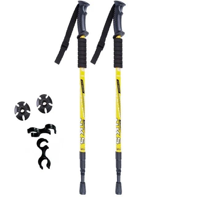 2Pcs Anti Shock Nordic Telescopic Walking Sticks