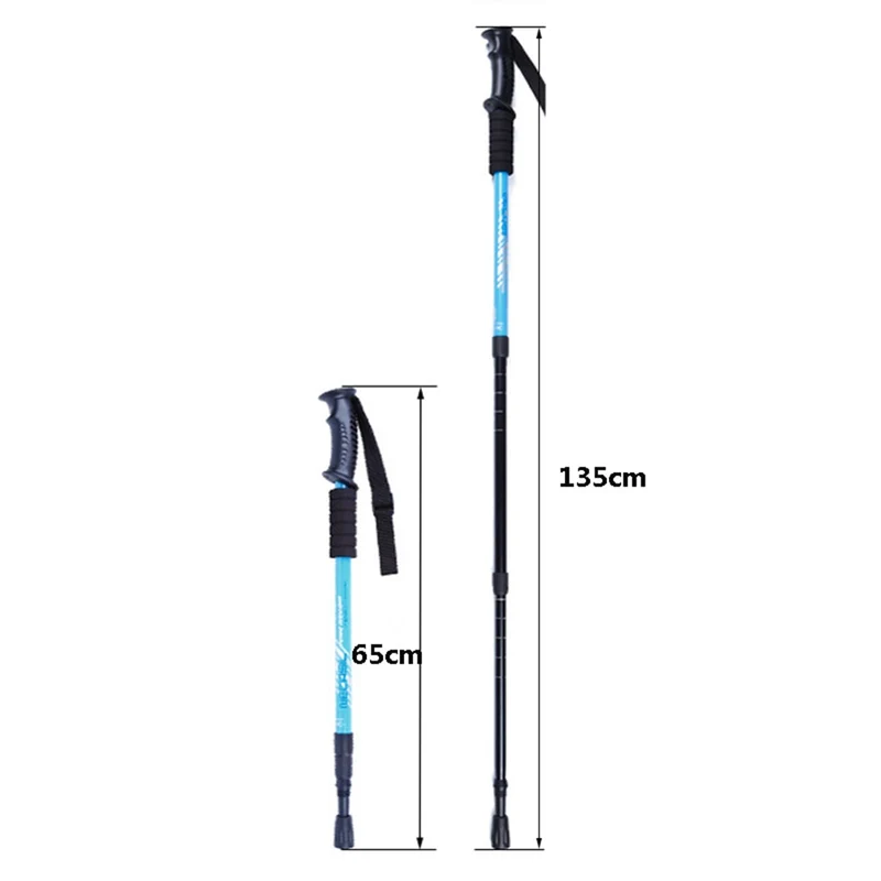 2Pcs Anti Shock Nordic Telescopic Walking Sticks