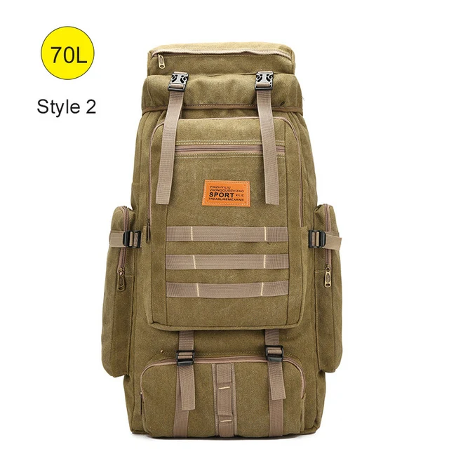 60L Large Camping Hiking Military Style Backpack
