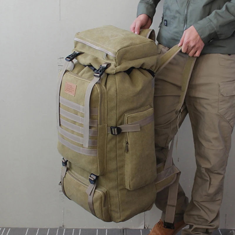 60L Large Camping Hiking Military Style Backpack