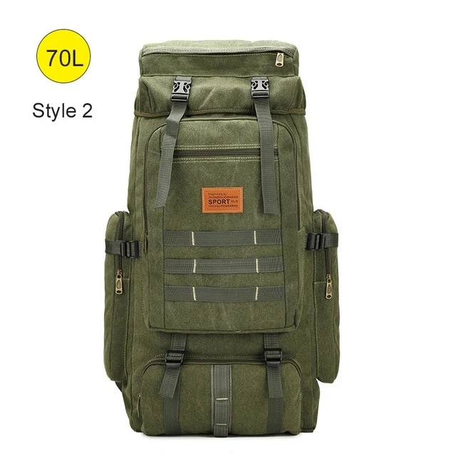 60L Large Camping Hiking Military Style Backpack