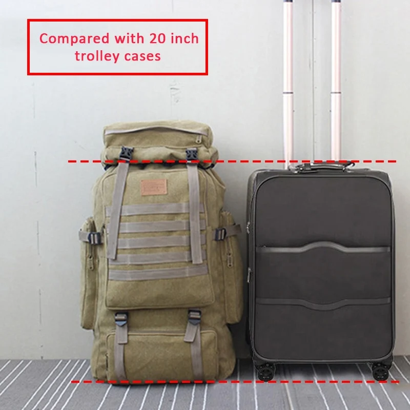 60L Large Camping Hiking Military Style Backpack