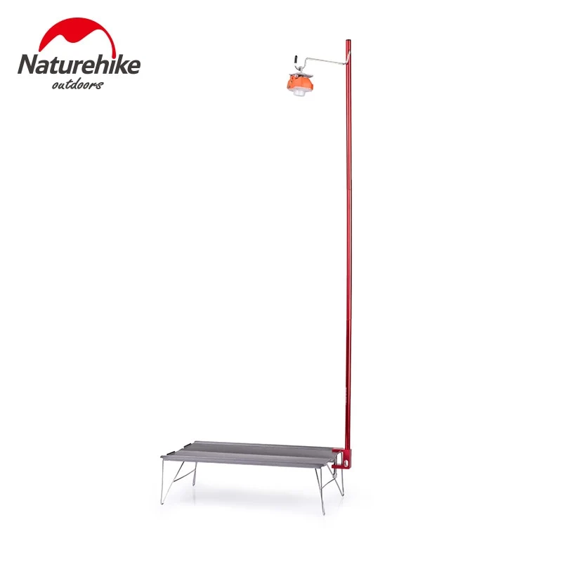 Naturehike Portable Folding Lamp Pole Ultralight Hiking Camping Aluminum Alloy Small Light Pole Travel Picnic 230g