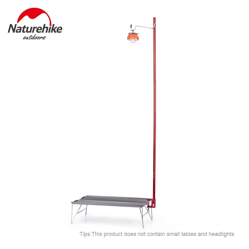 Naturehike Camping Equipment Small Light Pole Ultralight Portable Aluminum Alloy Folding Small Lamp Pole Travel Camping Pole