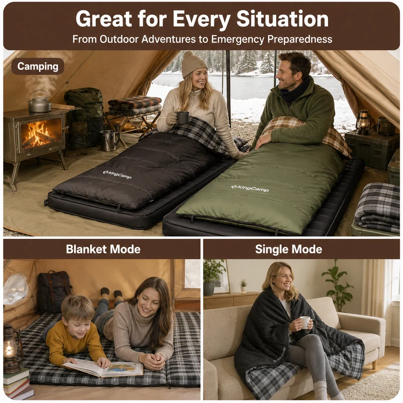 Trippy C Flannel Sleeping Bag with Pillow