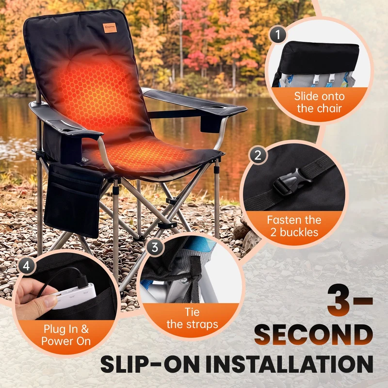 Heated Seat Cushion for Camping Chair