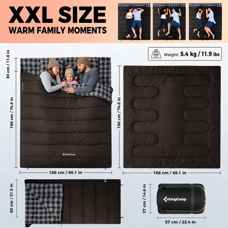 Trippy C 450D 3-in-1 Double Sleeping Bag