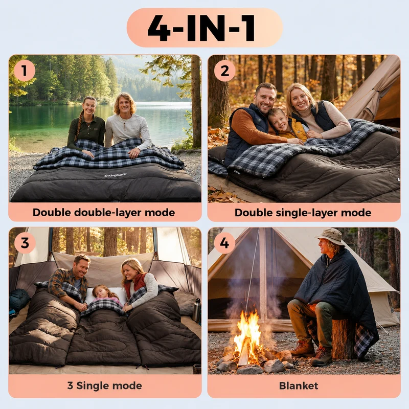 Trippy C 450D 3-in-1 Double Sleeping Bag