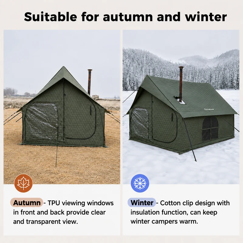 KingCamp SnowHouse 5 Cotton Cabin Tent with Stove Jack