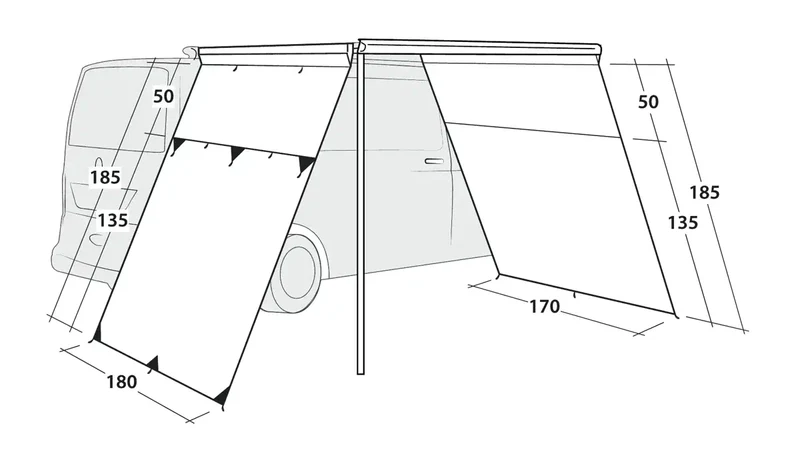 Outwell Fallcrest Side Panel Set Seitenwände