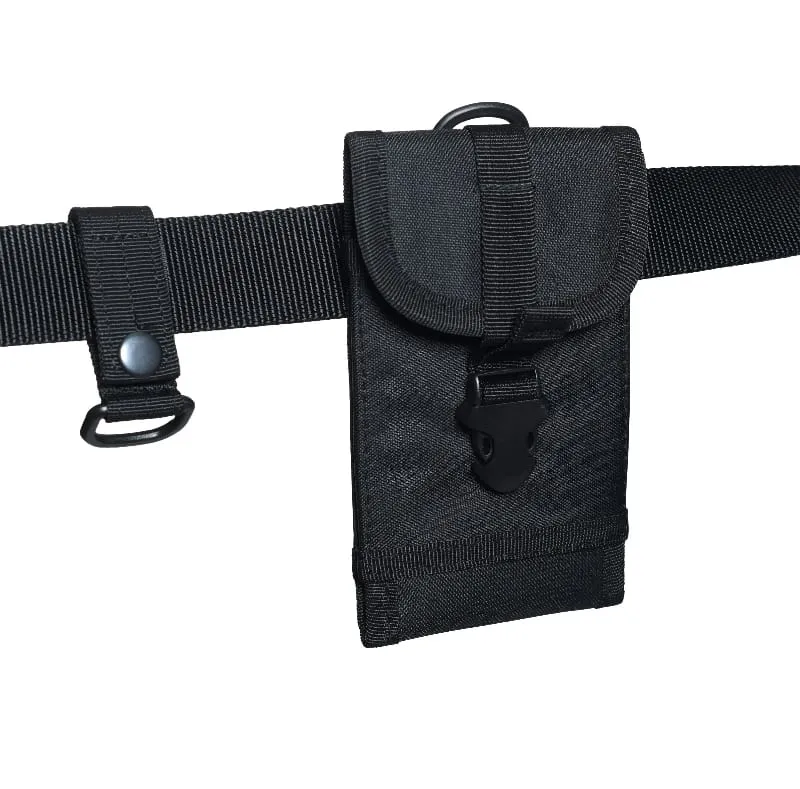 Taktischer Einsatz- und Outdoor-Gürtel Geldgürtel mit Geheimfach, Handy-Pouch & D-Ring