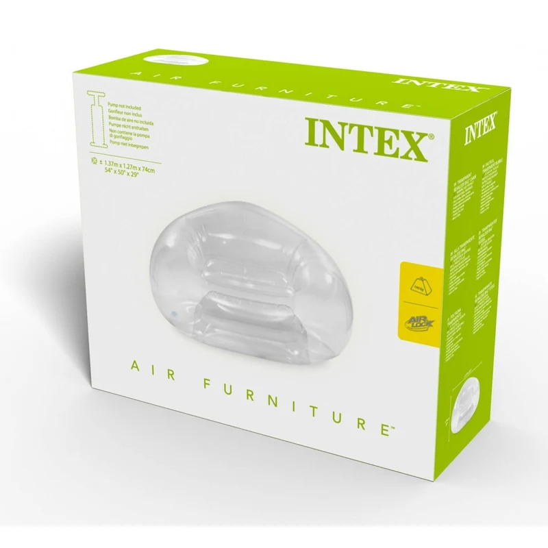 Sessel BeanlessBag transparent, 1,37x1,27x0,74m