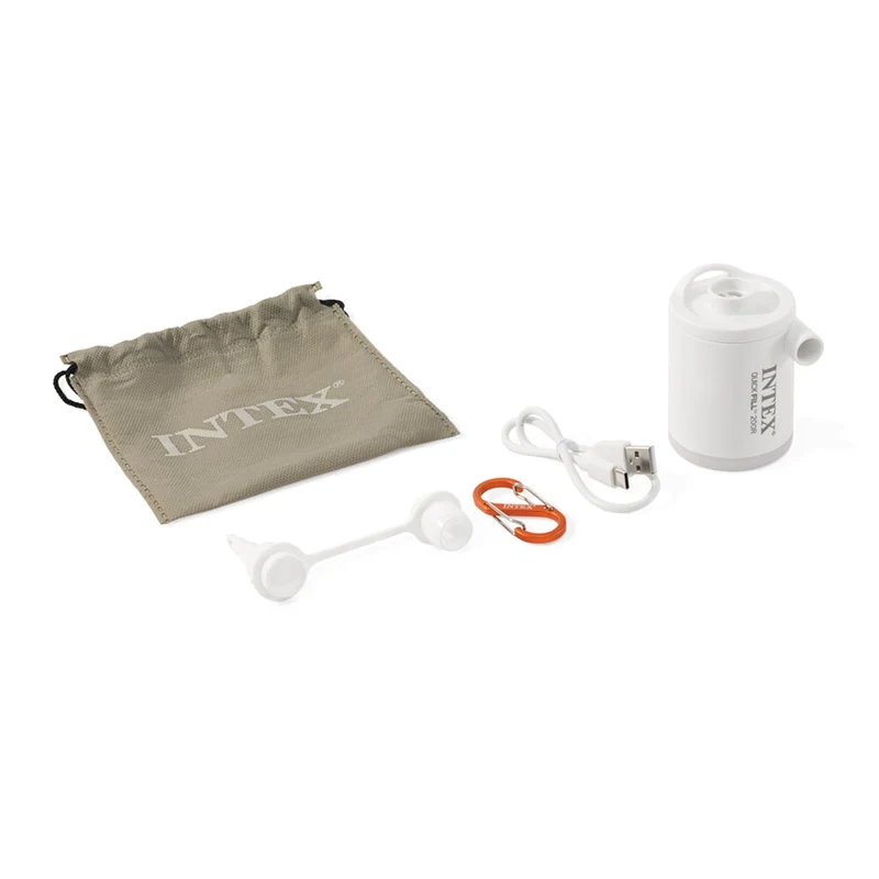 Elektrische Mini USB-Luftpumpe QuickFill USB200R mit Licht & Karabiner