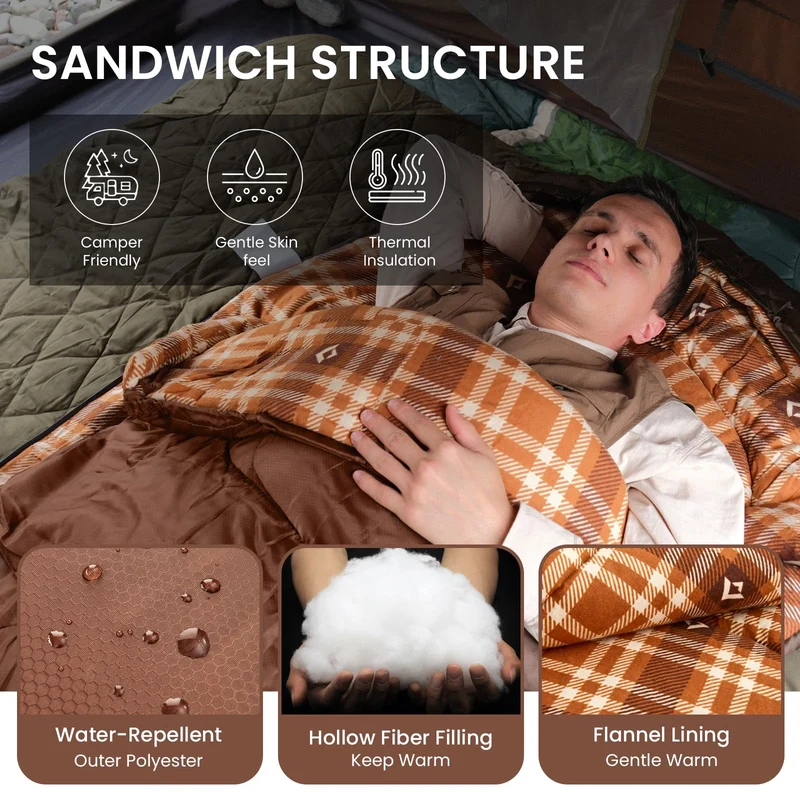 CLOUDY 400 Sleeping Bag-Envelope With Hood