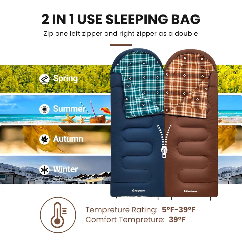CLOUDY 400 Sleeping Bag-Envelope With Hood