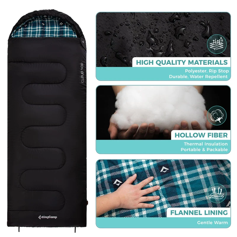 CLOUDY 400 Sleeping Bag-Envelope With Hood