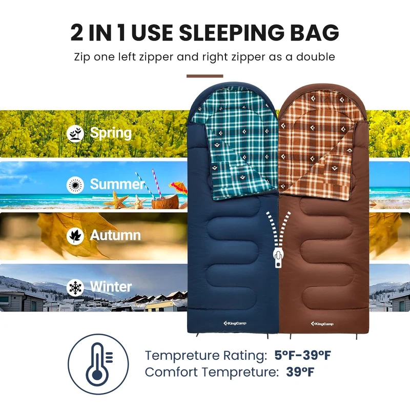 CLOUDY 400 Sleeping Bag-Envelope With Hood