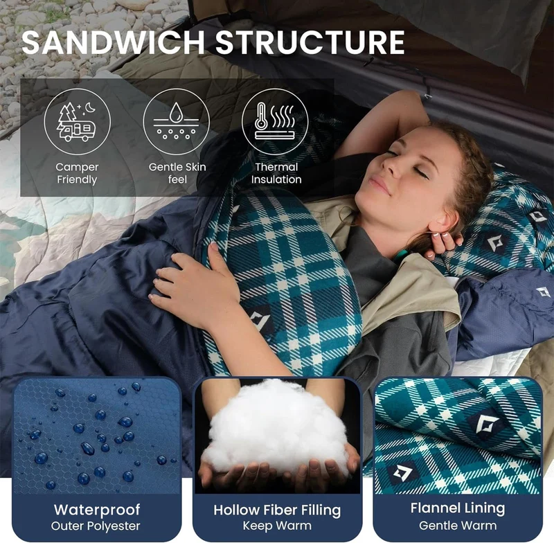 CLOUDY 400 Sleeping Bag-Envelope With Hood