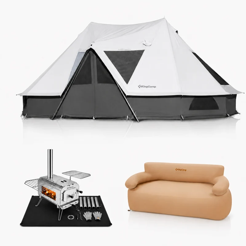 KingCamp KHAN Palace Ultimate Outdoor Camping 3-in-1 Bundle