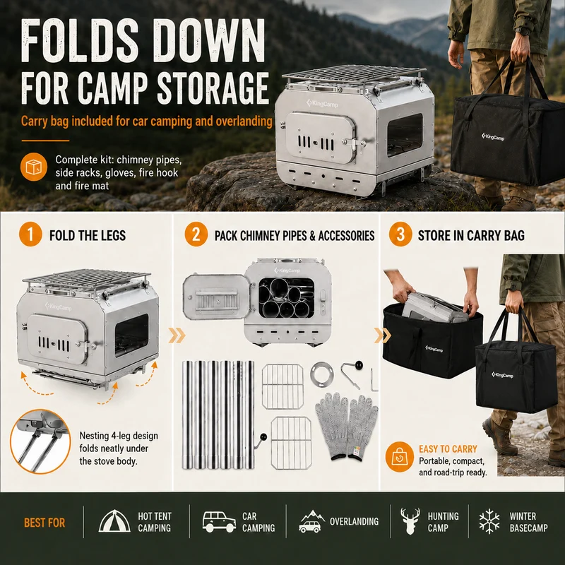 KingCamp KHAN Palace Ultimate Outdoor Camping 3-in-1 Bundle