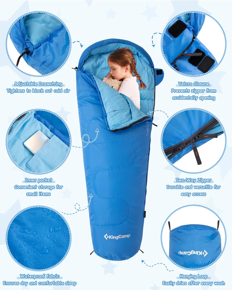 KingCamp Treck 300S+ Kids Mummy Sleeping Bag